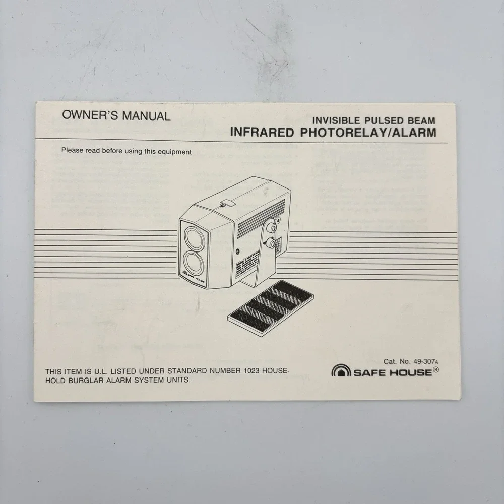 Safe House Invisible Pulsed Beam Infrared Photorelay Alarm 49-307 Radio Shack